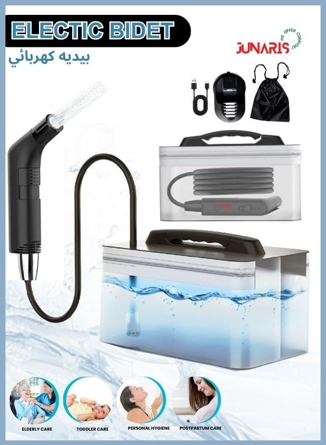 جوناريس مجموعة بيديت محمولة للسفر - زجاجة بيديت محمولة للسفر، بخاخ بيديت شخصي محمول، بخاخ كهربائي للحمام والتخييم، شطاف شخصي للمسافر (شطاف محمول) - Image 1